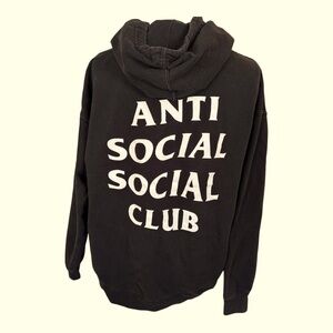 Anti Social Social Club ASSC Hoodie Hooded Sweatshirt Black Mens 2XL Grunge